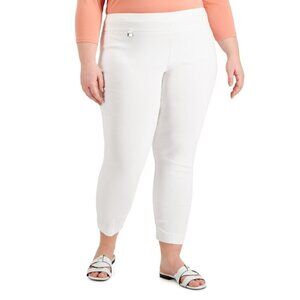 Alfani Women's Size 20WP Plus & Petite White Pull-On Skinny Dress Pants NWT
